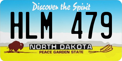 ND license plate HLM479