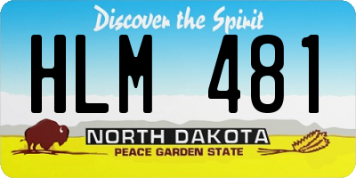 ND license plate HLM481