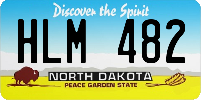 ND license plate HLM482