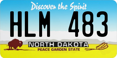 ND license plate HLM483