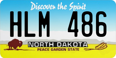 ND license plate HLM486