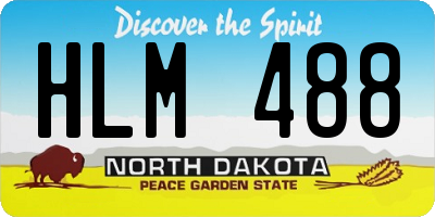 ND license plate HLM488