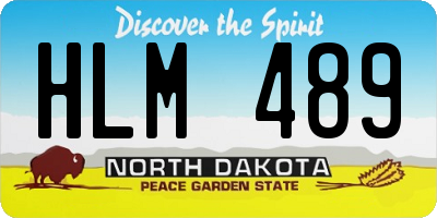 ND license plate HLM489