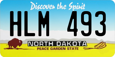 ND license plate HLM493