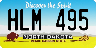 ND license plate HLM495