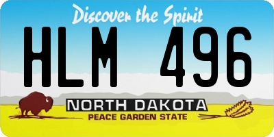 ND license plate HLM496