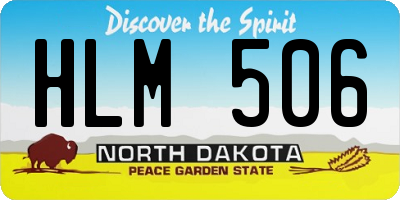 ND license plate HLM506