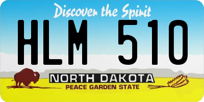ND license plate HLM510