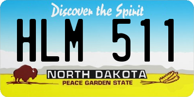 ND license plate HLM511