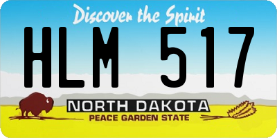 ND license plate HLM517