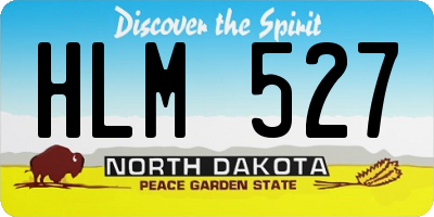 ND license plate HLM527