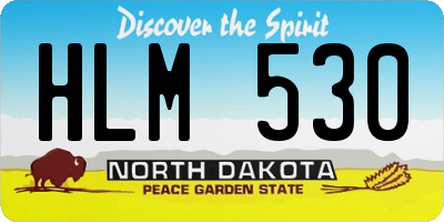 ND license plate HLM530