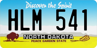 ND license plate HLM541