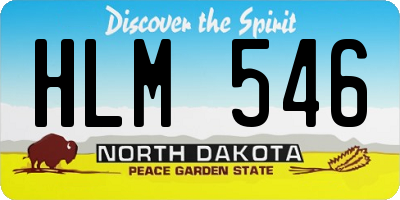 ND license plate HLM546