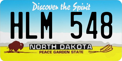 ND license plate HLM548