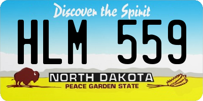 ND license plate HLM559