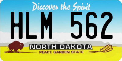 ND license plate HLM562