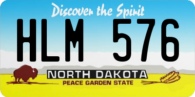 ND license plate HLM576