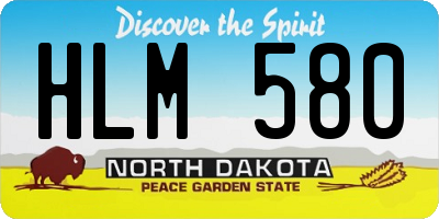 ND license plate HLM580