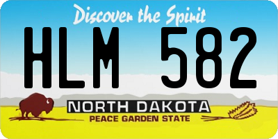 ND license plate HLM582
