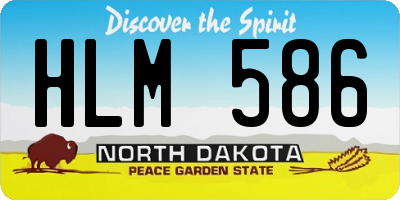 ND license plate HLM586