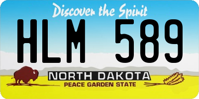 ND license plate HLM589