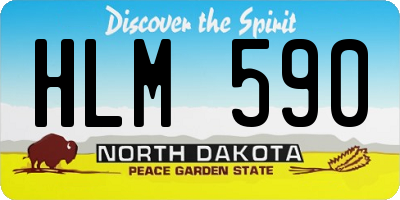 ND license plate HLM590