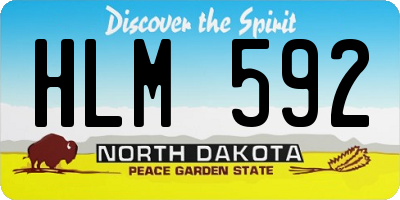 ND license plate HLM592