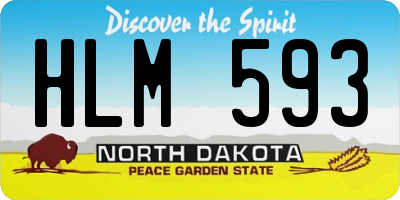 ND license plate HLM593