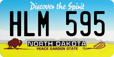 ND license plate HLM595