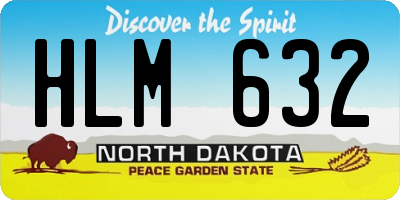 ND license plate HLM632