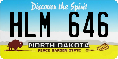 ND license plate HLM646