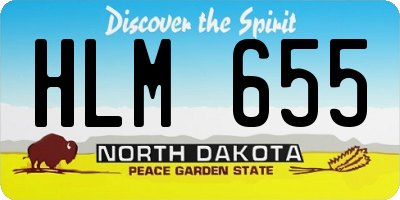 ND license plate HLM655