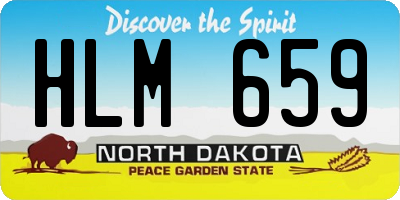 ND license plate HLM659