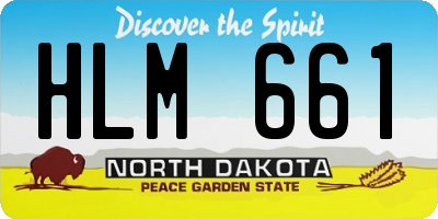 ND license plate HLM661
