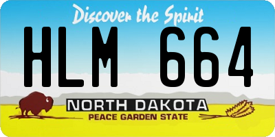 ND license plate HLM664