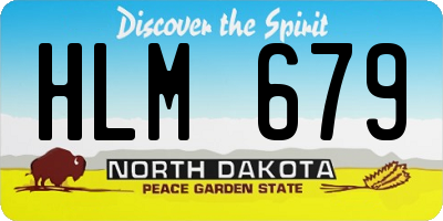 ND license plate HLM679