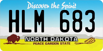 ND license plate HLM683