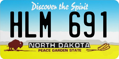 ND license plate HLM691