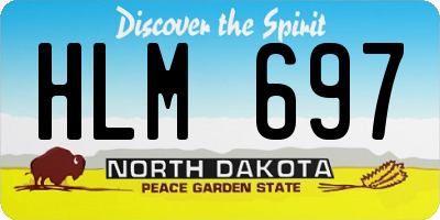 ND license plate HLM697
