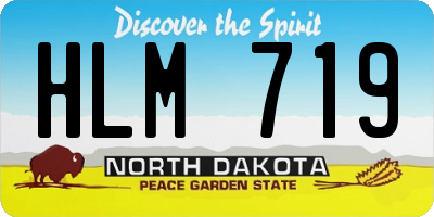 ND license plate HLM719