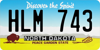 ND license plate HLM743