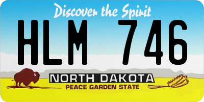 ND license plate HLM746