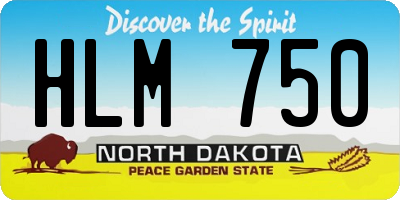 ND license plate HLM750