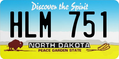 ND license plate HLM751