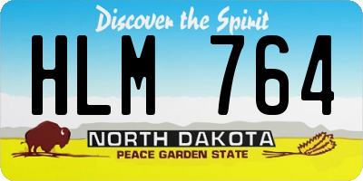 ND license plate HLM764