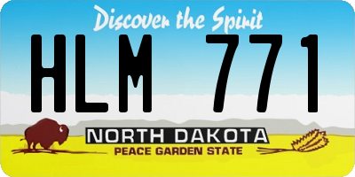 ND license plate HLM771