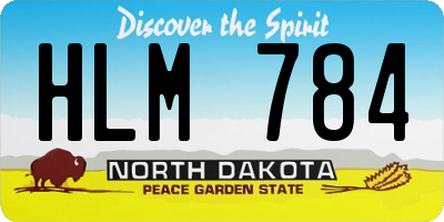 ND license plate HLM784