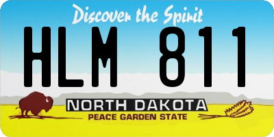 ND license plate HLM811