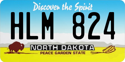 ND license plate HLM824